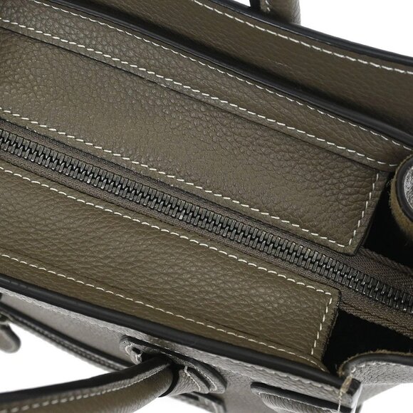 Celine Brown Leather Nano Luggage Tote Bag F-AT-1127 F-CU-1157 155359 - Picture 7 of 10